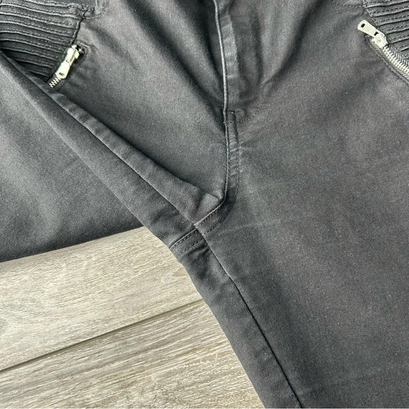 Zara Black Wash Stretch Moto  Skinny Jeans - Picture 8 of 10